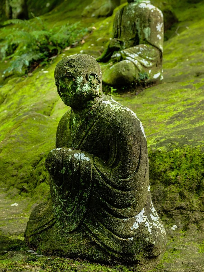 Zen garden sand raking
